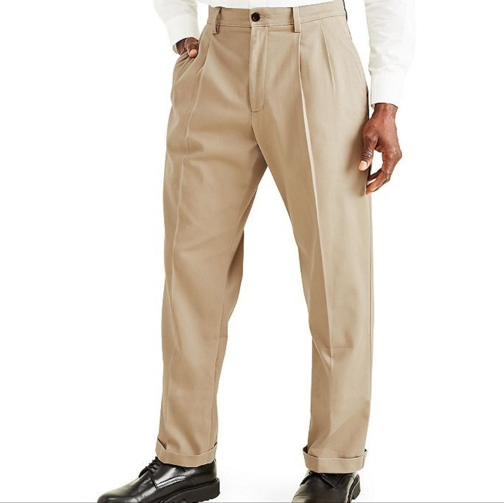 Dockers Men's Relaxed Fit Comfort Pants, Black - 40x30